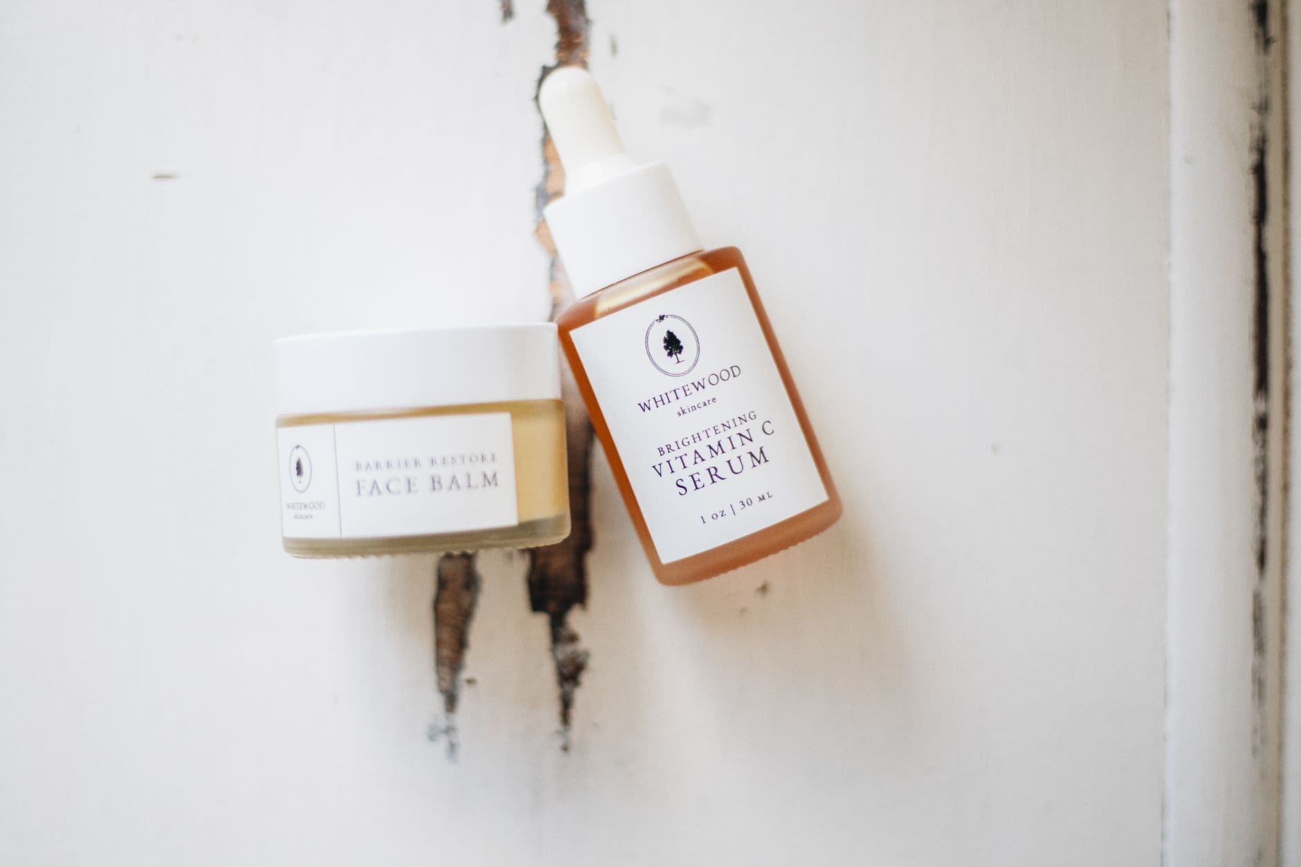 A flat lay of natural skincare products
